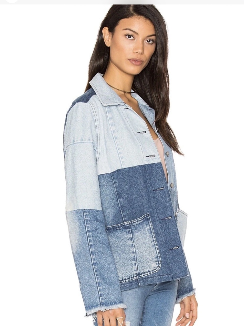 Womens Patch Denim Jacket in IndigoPRPS Goods & Co Sz Medium Reg Prices $ 295